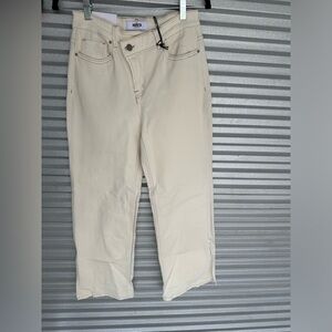 Mica Denim Super High Rise Crossover Wide Leg Split Jeans